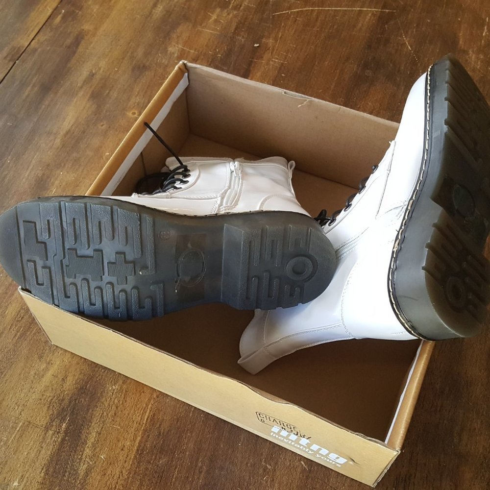 MTNG Mustang Womens 56383 Lace Up Boots, White - Picture 4 of 4